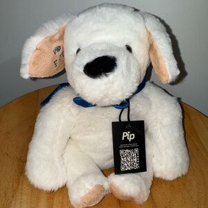 Pip Two Blind Brothers Stuffed Plush guide dog braille labrador white nwt